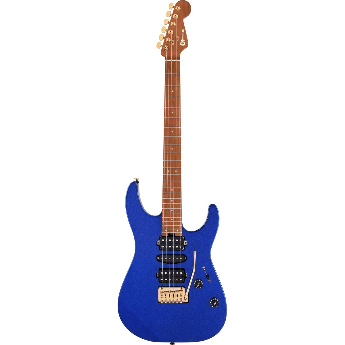 

Charvel Pro-Mod DK24 HSH 2PT CM Electric Guitar, Caramelized Maple, Mystic Blue