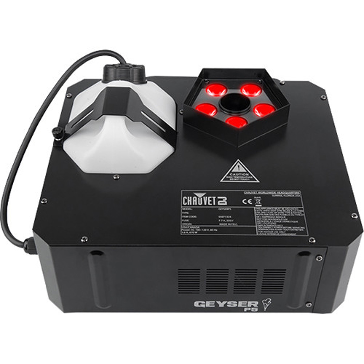 

CHAUVET DJ Geyser P5 7W LED Pyrotechnic-Like Effect Fog Machine,10x DMX Channels