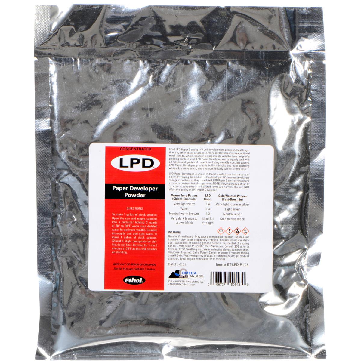 Image of Ethol LPD 1 Gallon Powder Black / White Paper Developer