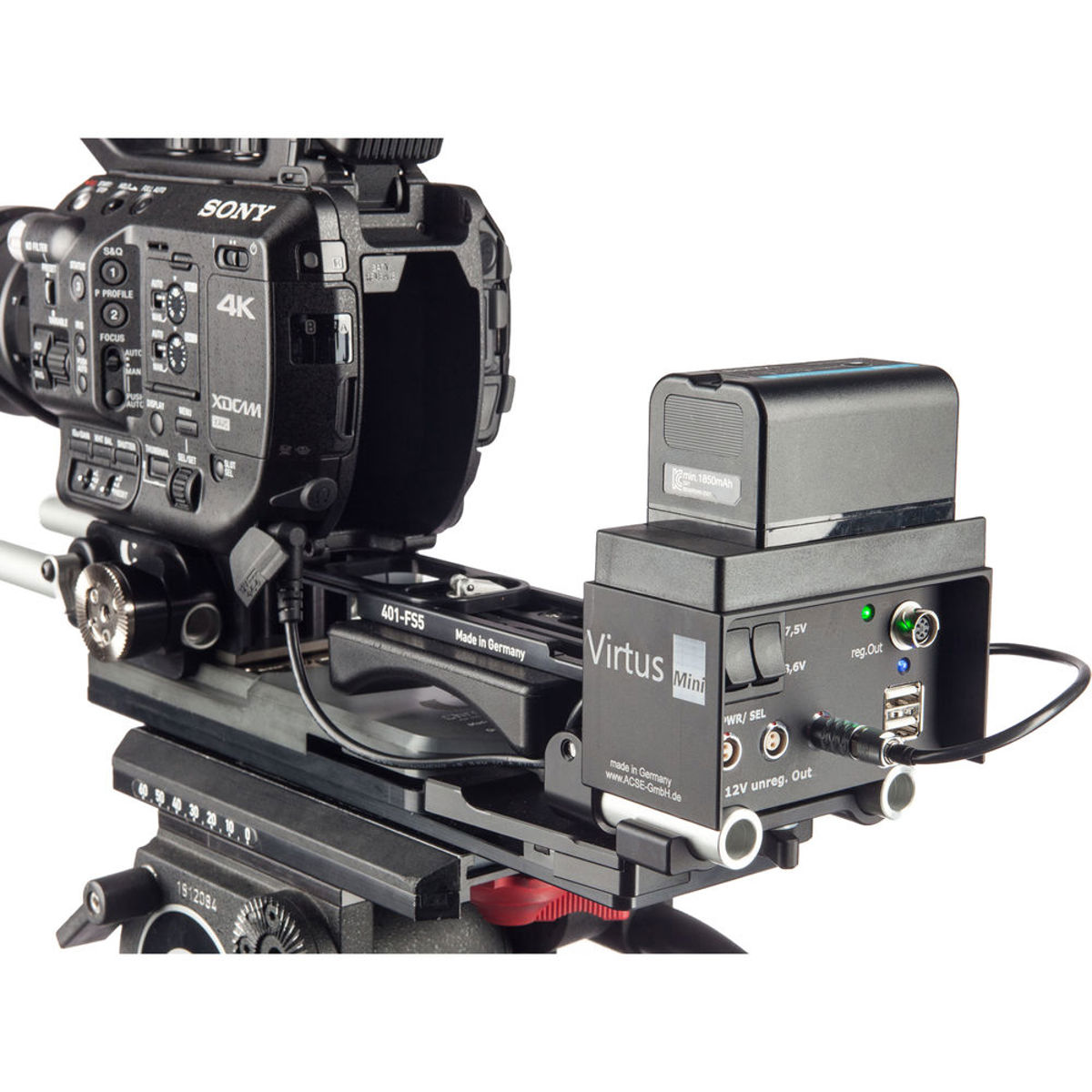 

Chrosziel Light Weight Support Kit with Virtus Mini Power Distribution Box for Sony PXW-FS5