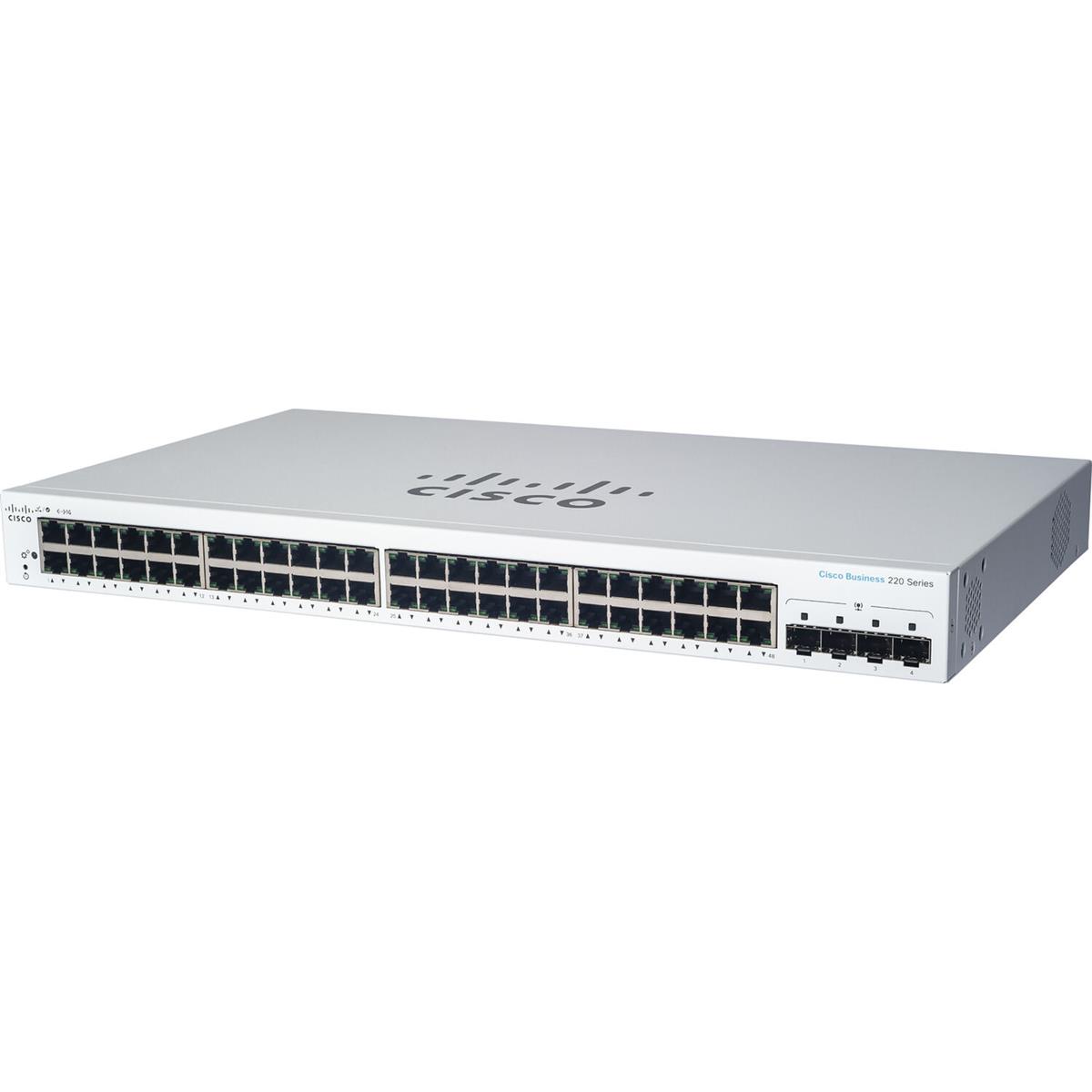 Image of Cisco CBS220-48P-4X 48-Port Gigabit PoE+ Compliant Managed Network Switch w/SFP+