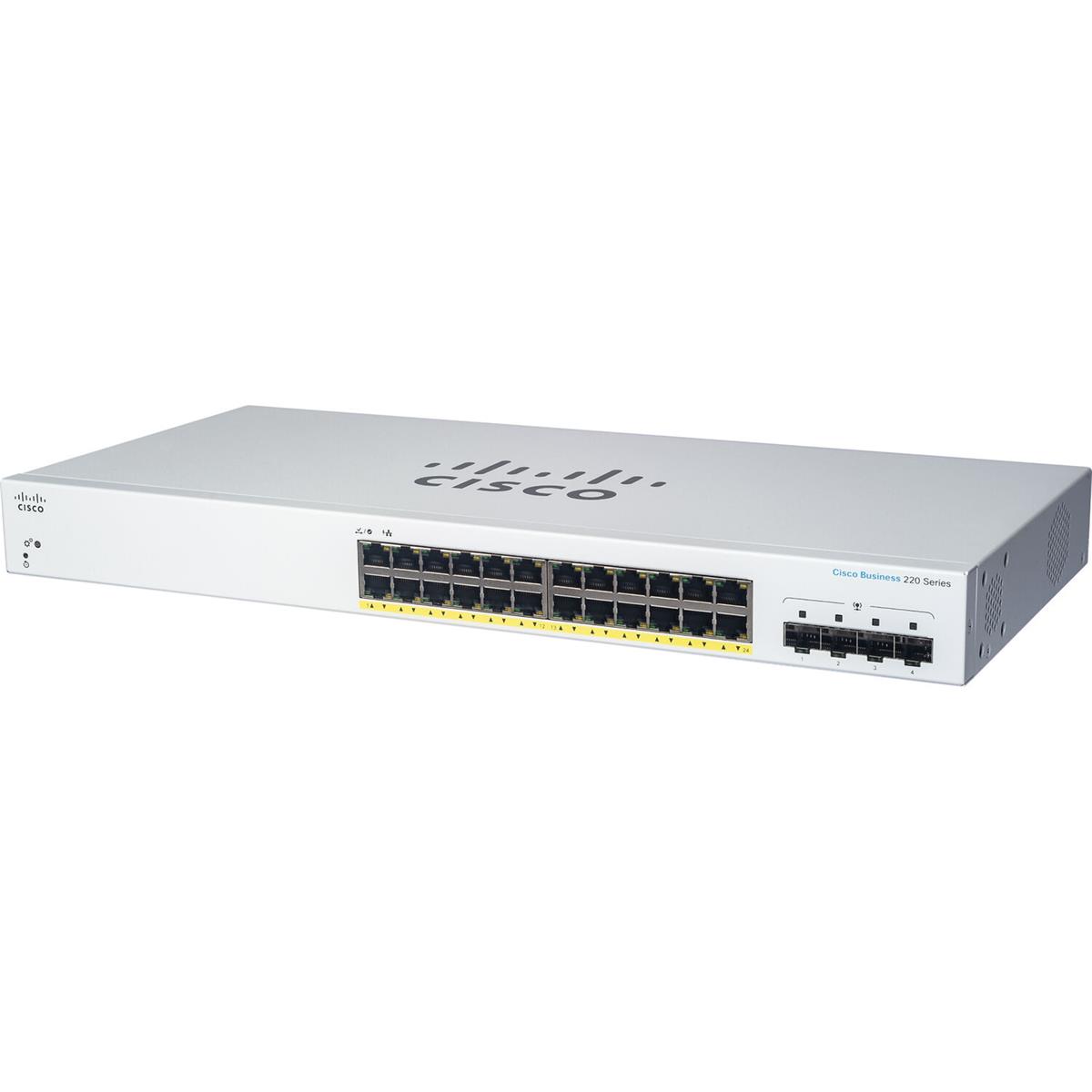 Image of Cisco CBS220-24T-4G 24-Port Gigabit Managed Network Switch with SFP