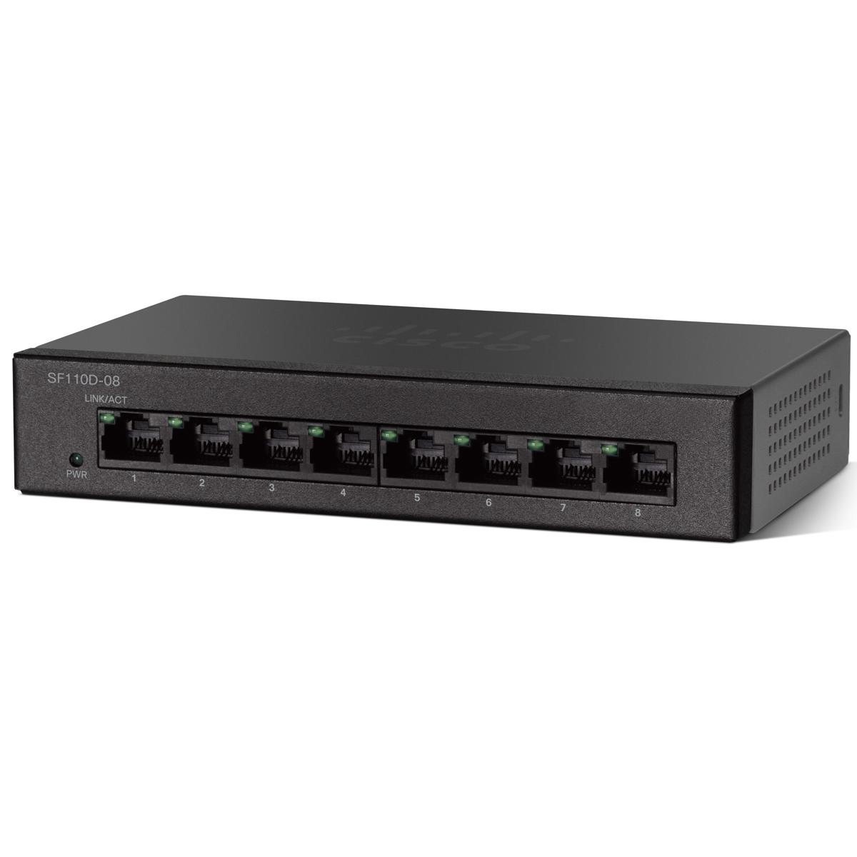 

Cisco SF110D-08HP 8-Port 10/100 PoE Desktop Unmanaged Switch