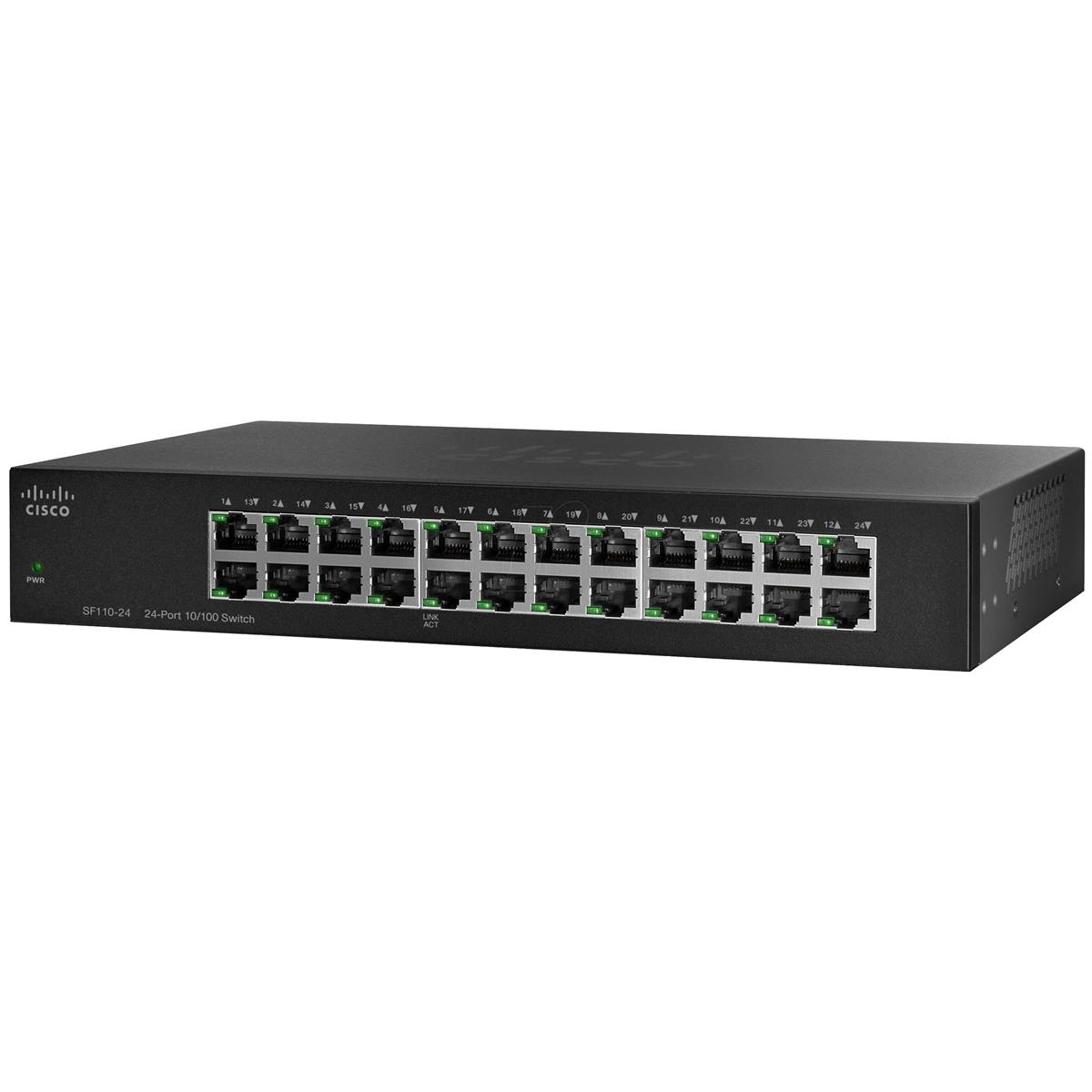 

Cisco SF112-24 24-Port 10/100 Rack-Mountable 1U Unmanaged Switch