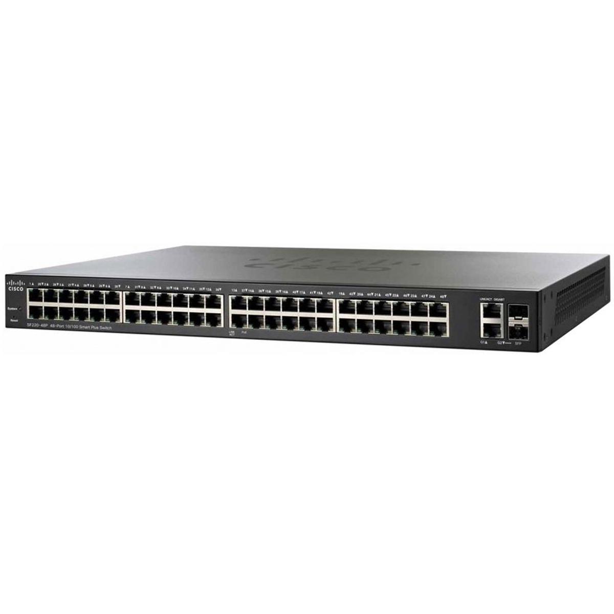 

Cisco SF220-48P-K9 48-Port 10/100 PoE Smart Plus Switch