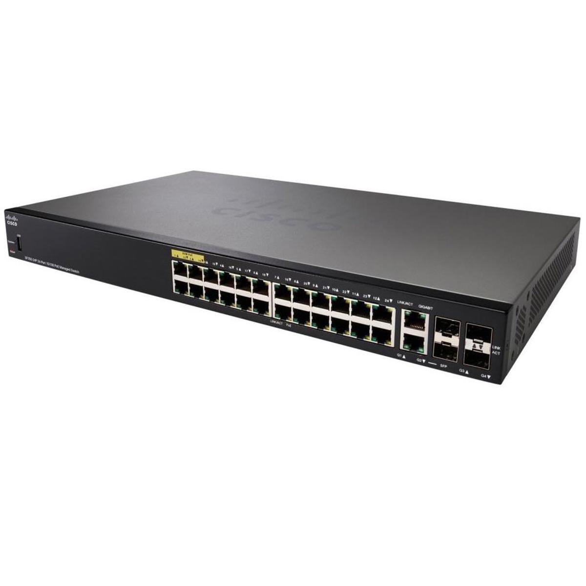 Image of Cisco SF350-24P 24-Port 10/100 POE Managed Switch