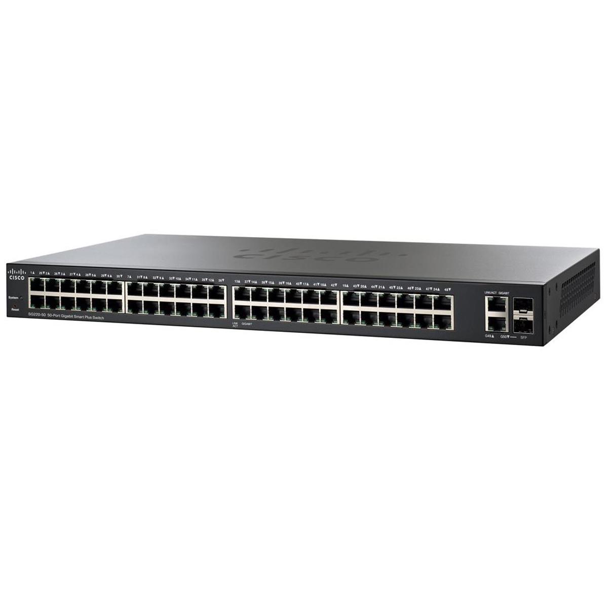 Image of Cisco SG220-50-K9 48-Port 10/100/1000 Gigabit Smart Plus Switch