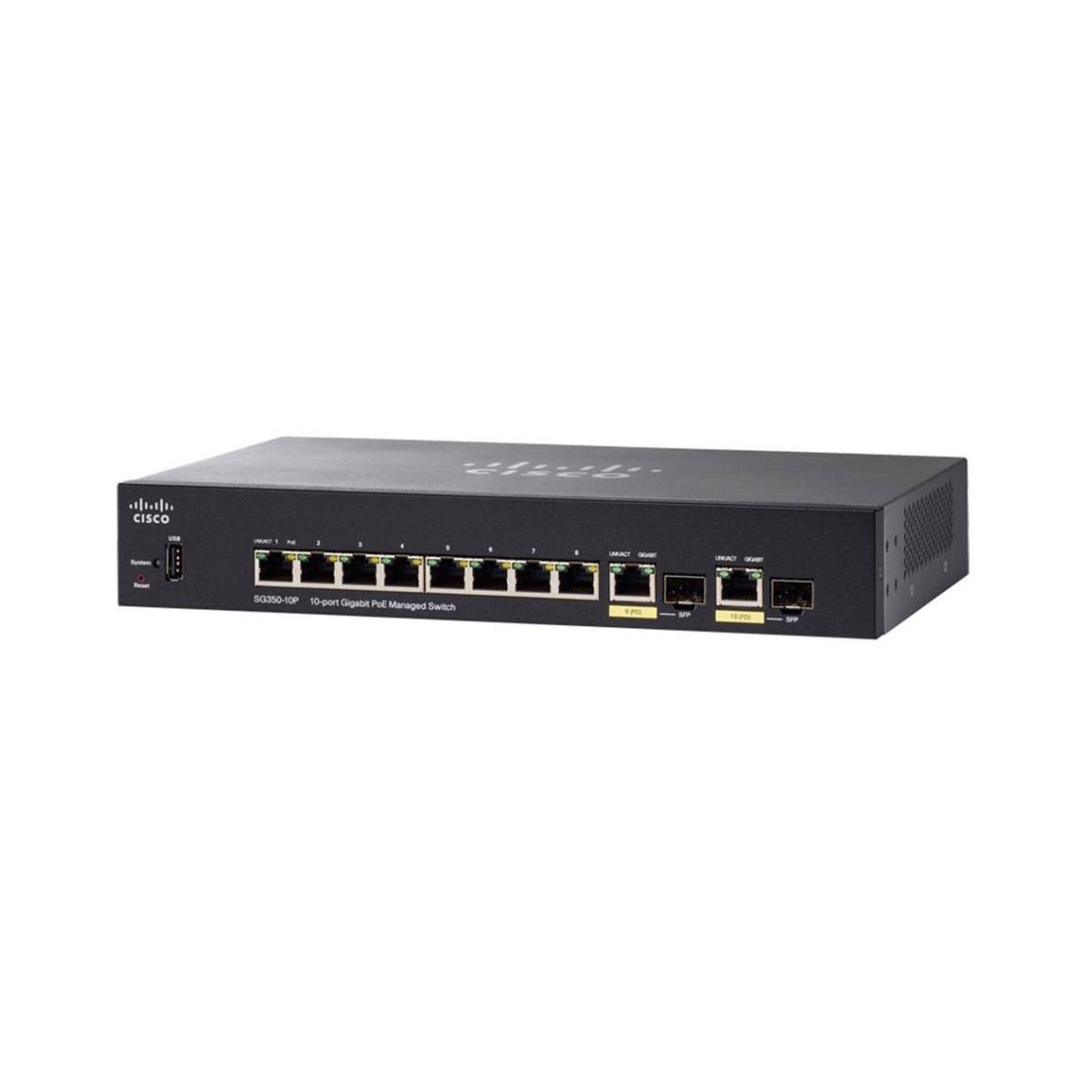 Image of Cisco SG350-10SFP 10-Port Gigabit Managed SFP Switch