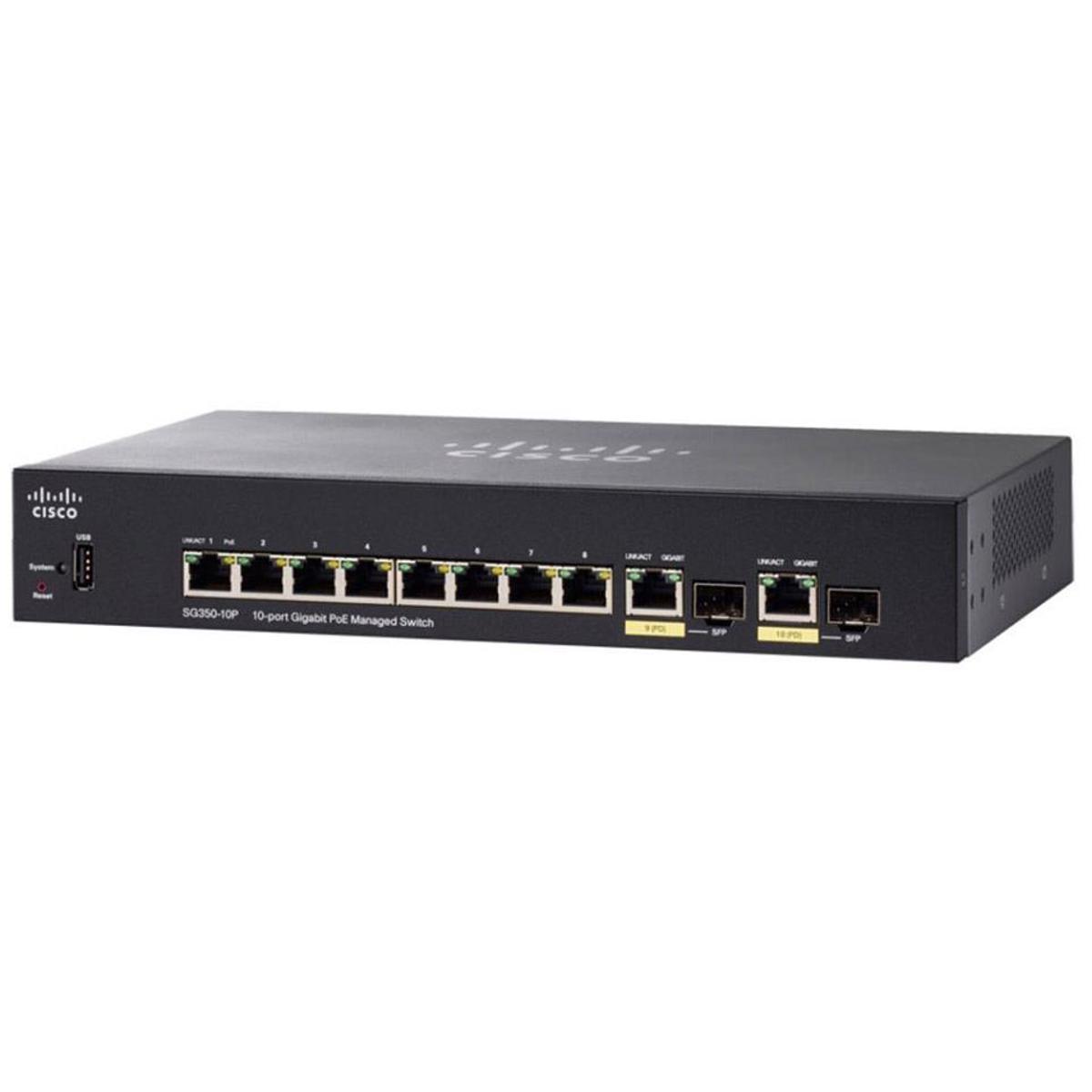 

Cisco SG350-10SFP 10-Port Gigabit Managed SFP Switch