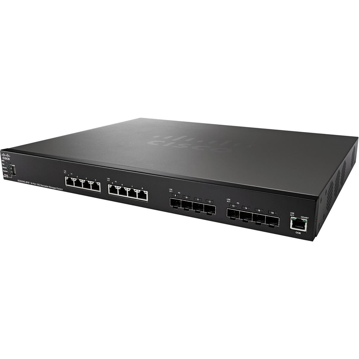 

Cisco SG550XG-8F8T 16 Port 10G Stackable Managed Switch