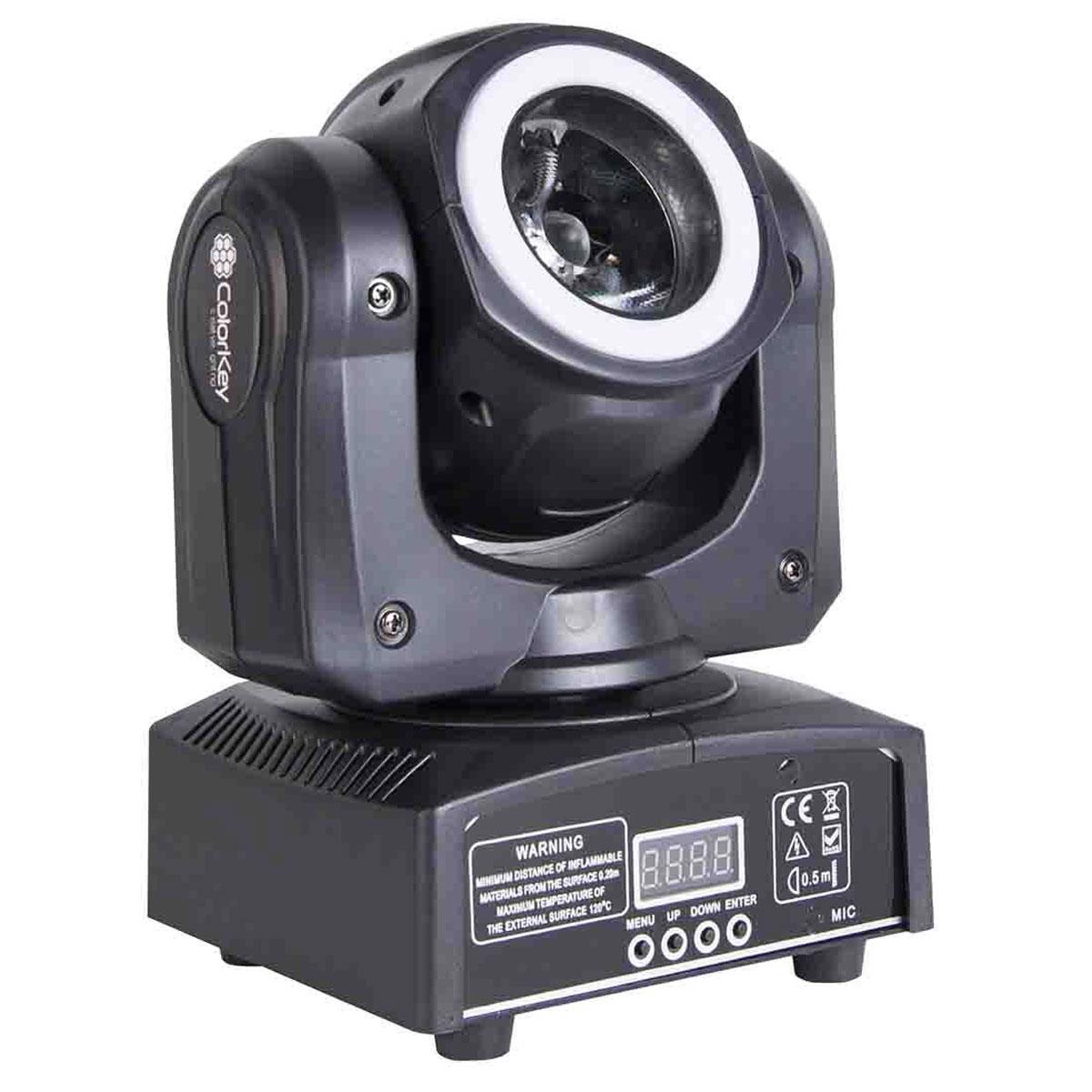 Image of ColorKey Mover Halo Beam QUAD MKII Compact Moving Head w/Color Changing LED Halo