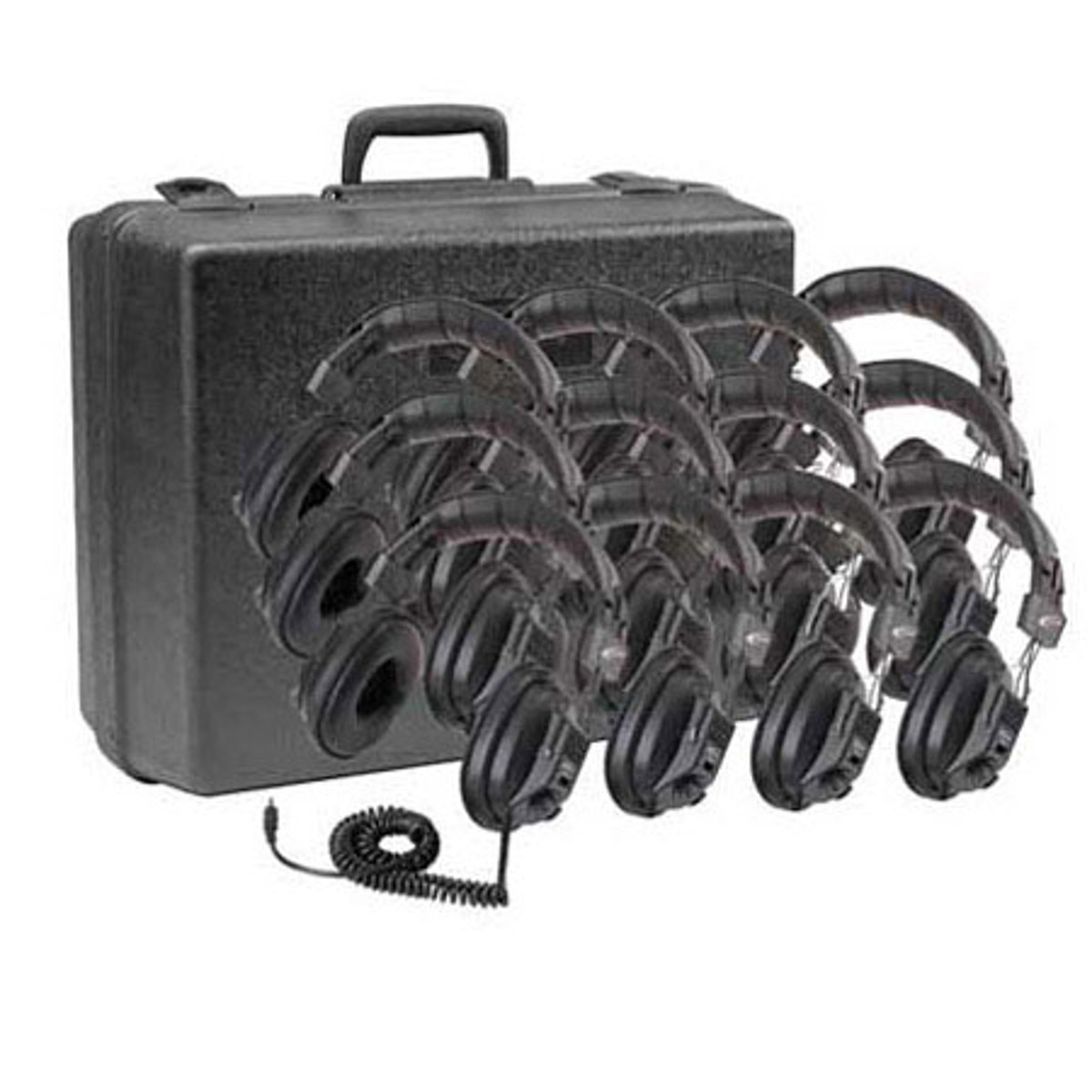 

Califone 3068-12 Switchable Stereo/Mono Headphones with Case, 12 Pack