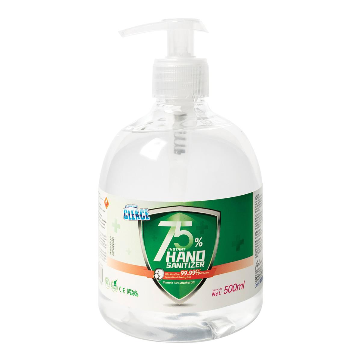 Image of Cleace 500 ml 75% Alcohol Hand Sanitizer