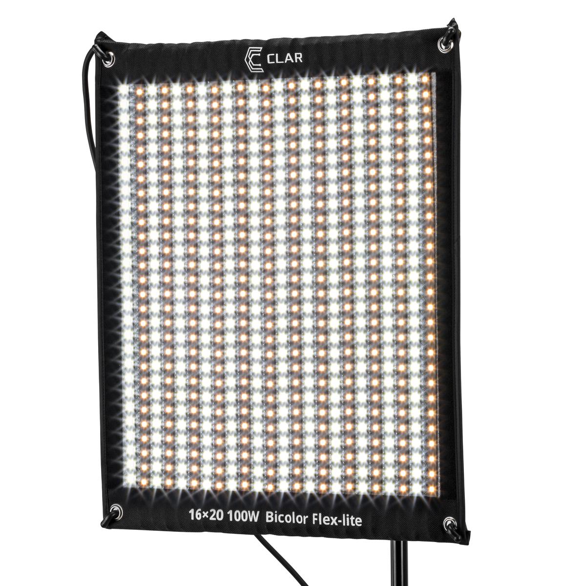 Image of CLAR Clar FlexLite 16x20in / 40x51cm 100W Rollable Wireless Bicolor SMD LED Panel