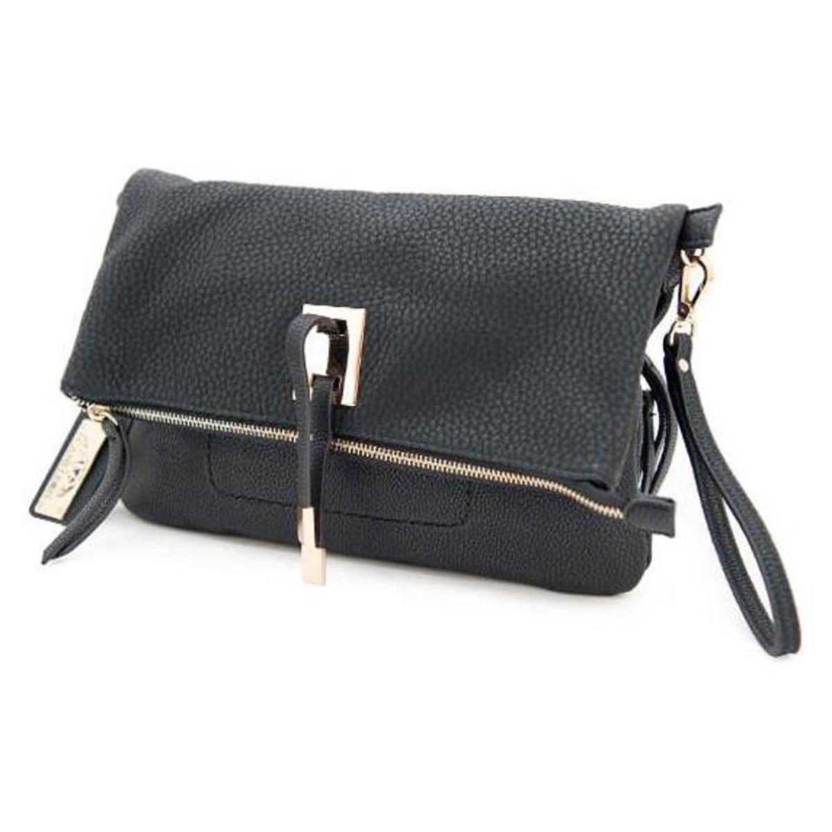 

Cameleon Aya Clutch Handbag with Concealed Carry Compartment, Black Vegan Leath