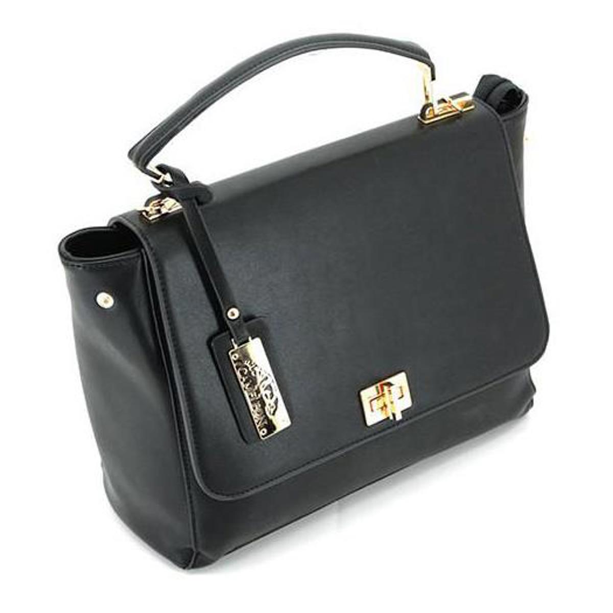 

Cameleon Solstice Handbag with Concealed Carry Compartment, Black Vegan Leather