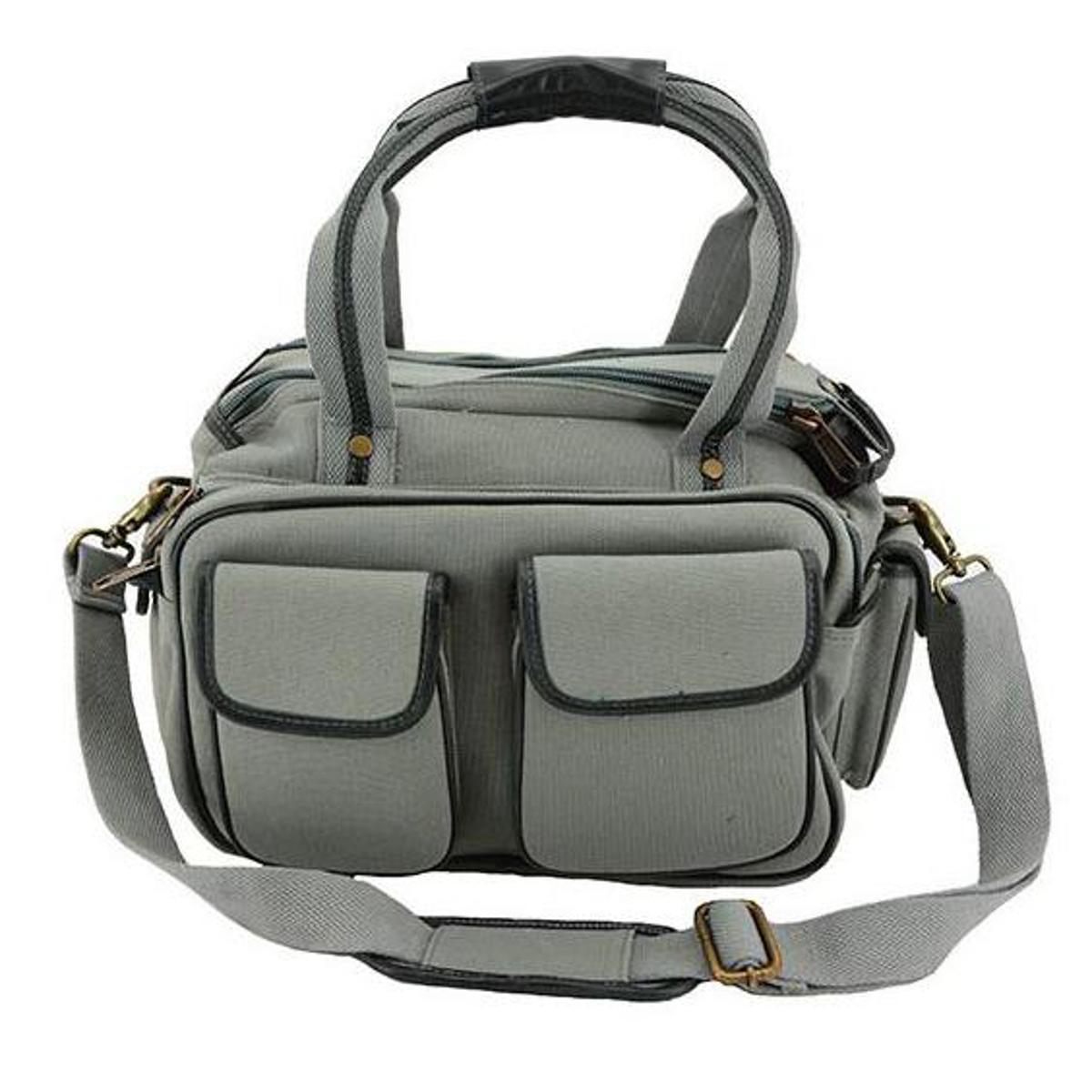 Cameleon Gettysburg Large Range Bag with Concealed Carry Compartment, Gray Vegan