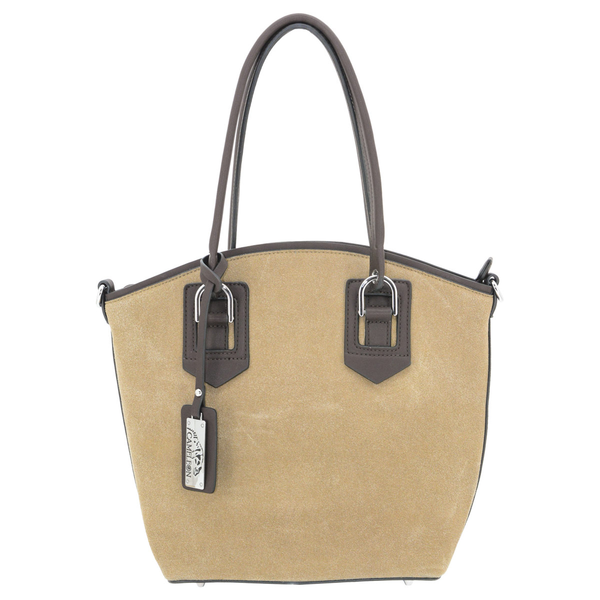 

Cameleon Selene Satchel Handbag with Concealed Carry Compartment, Tan Vegan