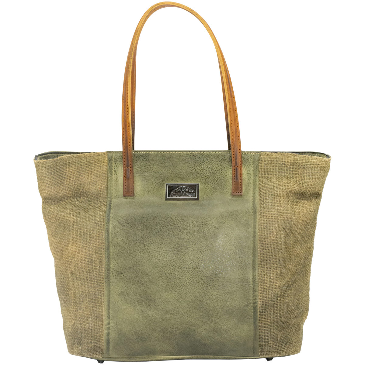 

Cameleon Theia Satchel Handbag with Concealed Carry Compartment, Olive Vegan