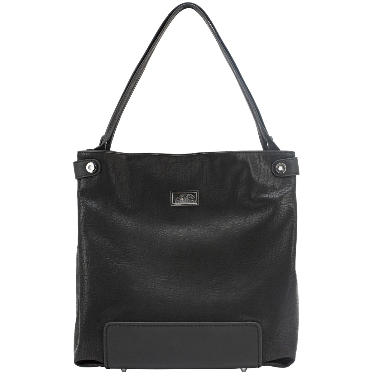 

Cameleon Lynx Shoulder Handbag with Concealed Carry Compartment, Black Vegan