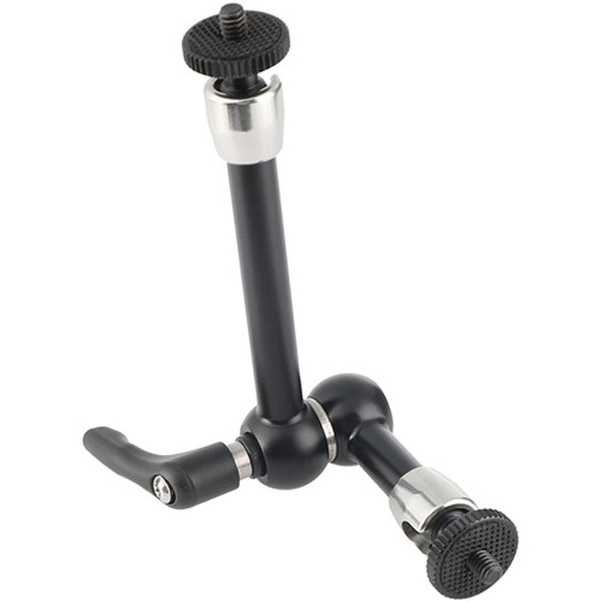 

CAMVATE 8" Articulating Magic Arm w/Double 1/4" Thread Screw Mounts, Black Knob