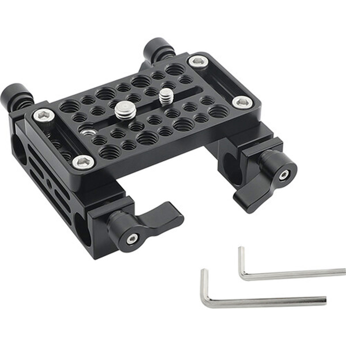 

CAMVATE Cheese-Type Baseplate with 15mm Dual-Rod Clamp for DSLR Cameras & Cages