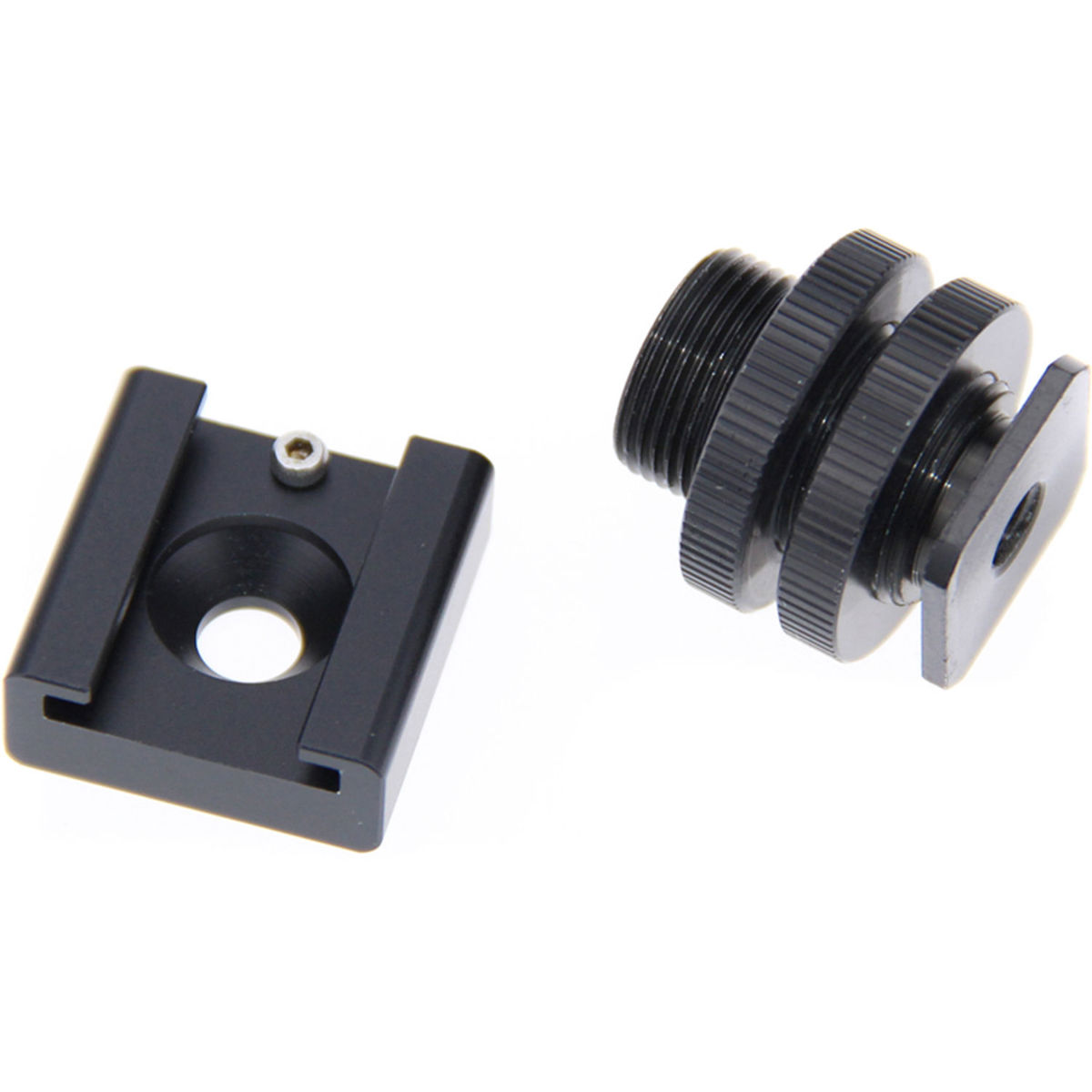 

CAMVATE 1/4"-20 Male Hot Cold Shoe Mount & 5/8"-27 F Adapter to Hot Shoe Mount