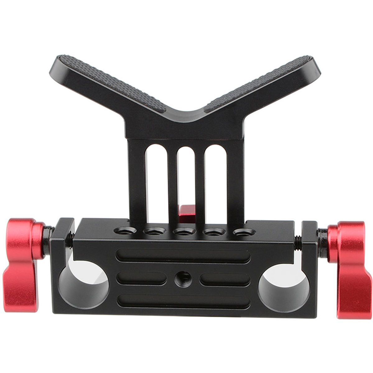 

CAMVATE Lens Support Rod Clamp Bracket for 15mm Rod Rail System, Red Knob
