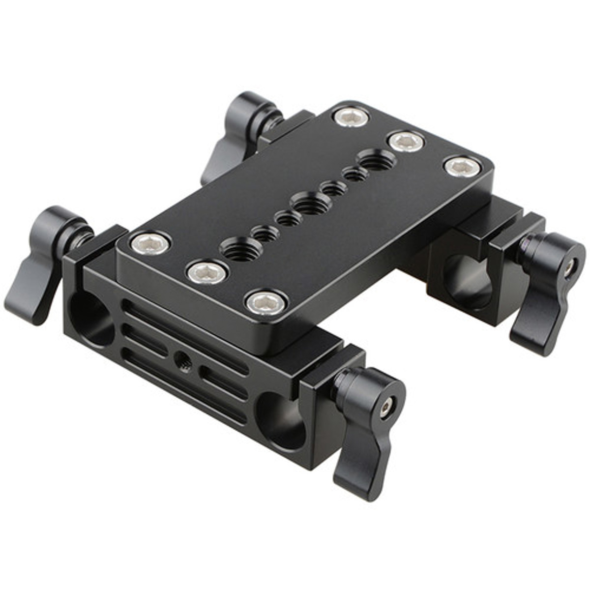 

CAMVATE Tripod Mount Base Plate with Dual 15mm Railblocks, Black Knobs