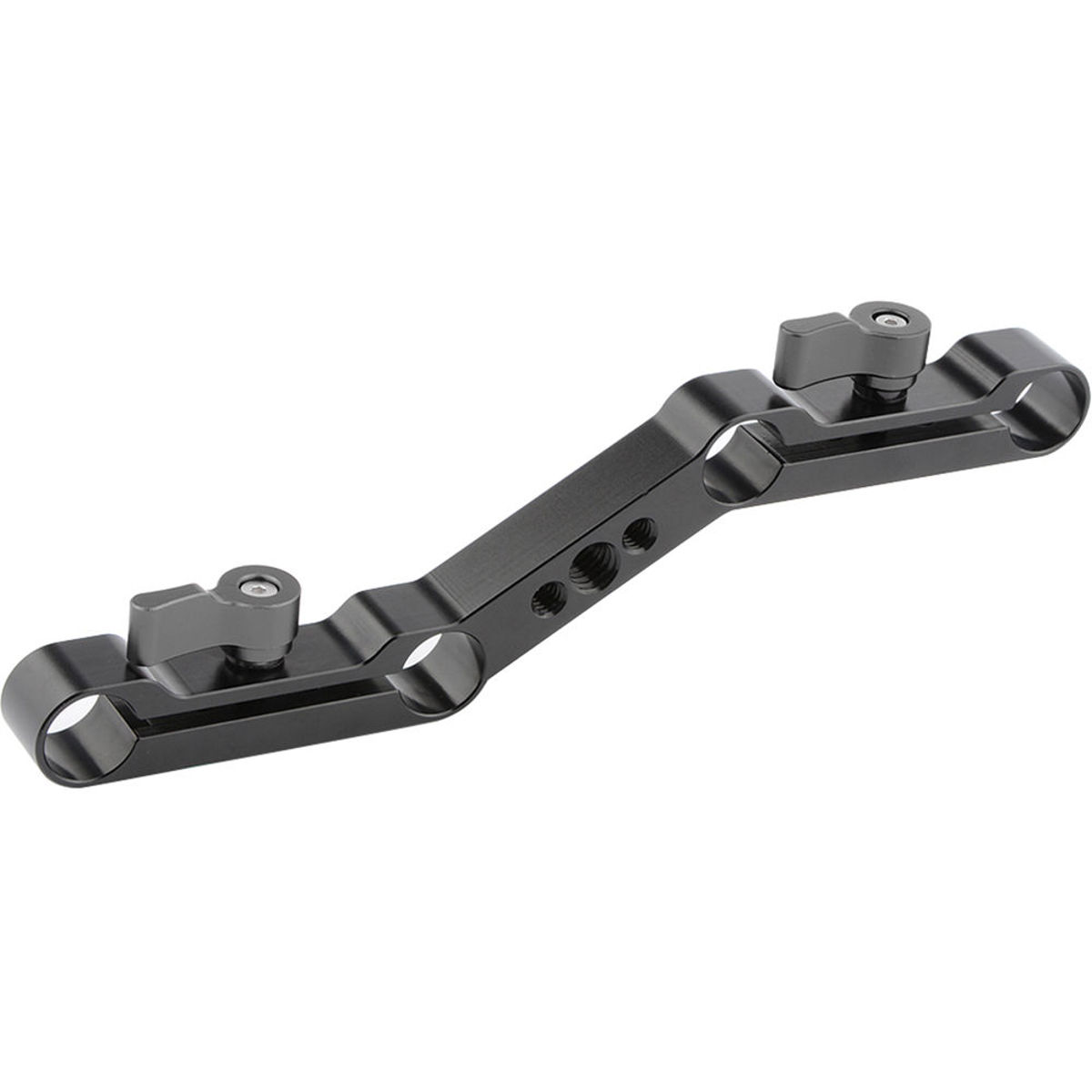 

CAMVATE Z-Shape Offset Railblock Bracket Clamp Mount for 15mm Rod, Black Knob