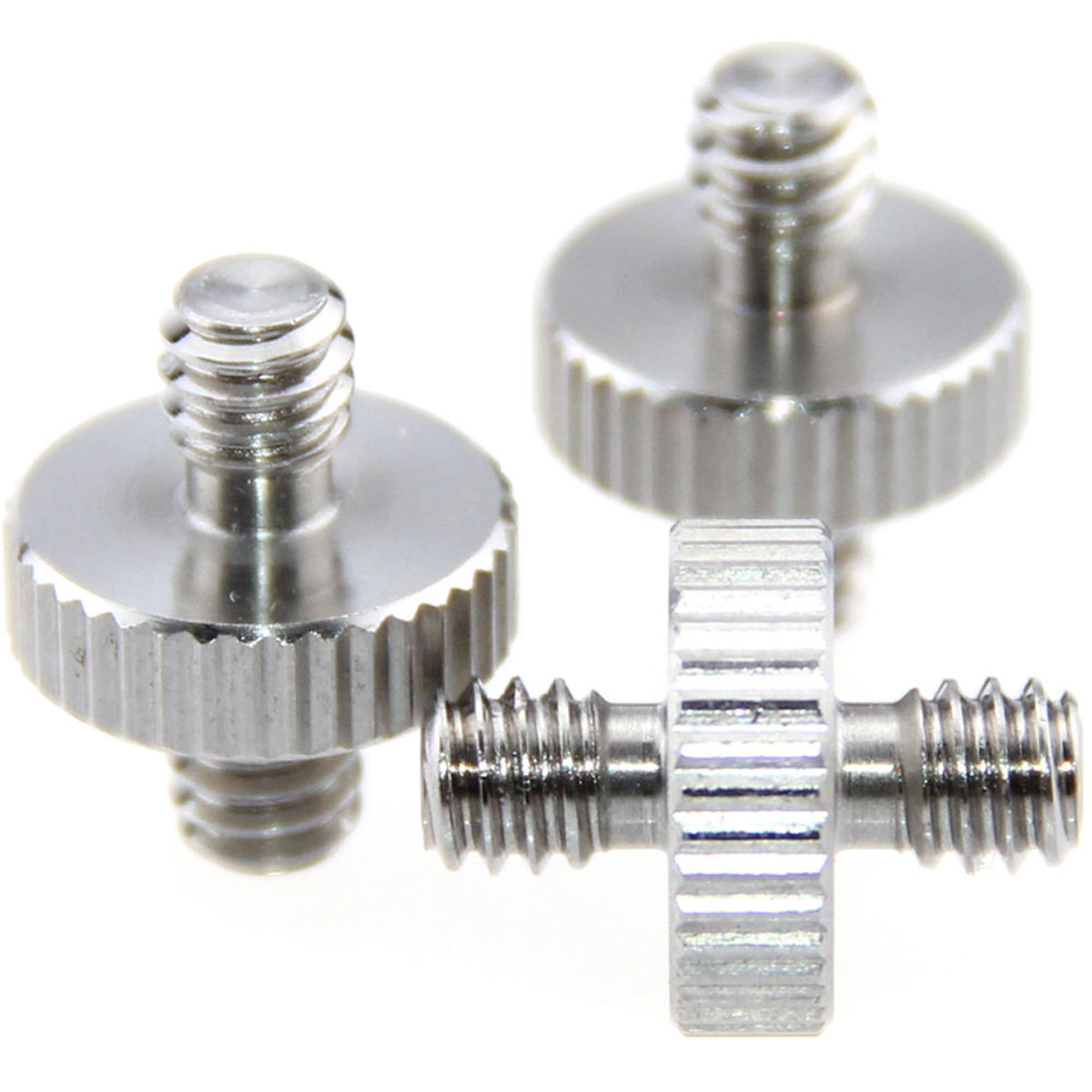 

CAMVATE 1/4"-20 Male to 1/4"-20 Male Double-Ended Screw Adapter, 3-Pack