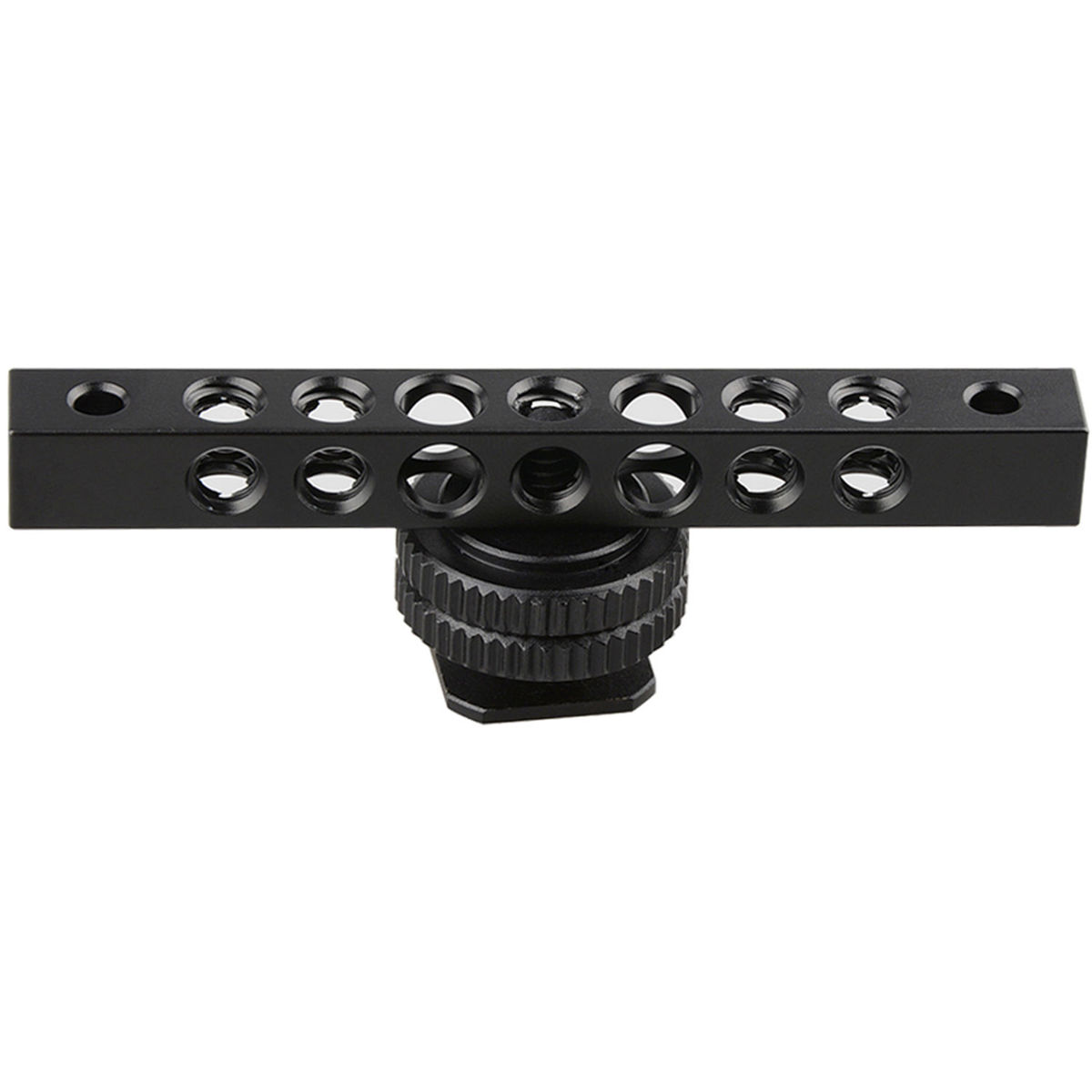 

CAMVATE Cheese Bar with 1/4"-20 Thread Hole, Hot Shoe Adapter for Monitor, Black