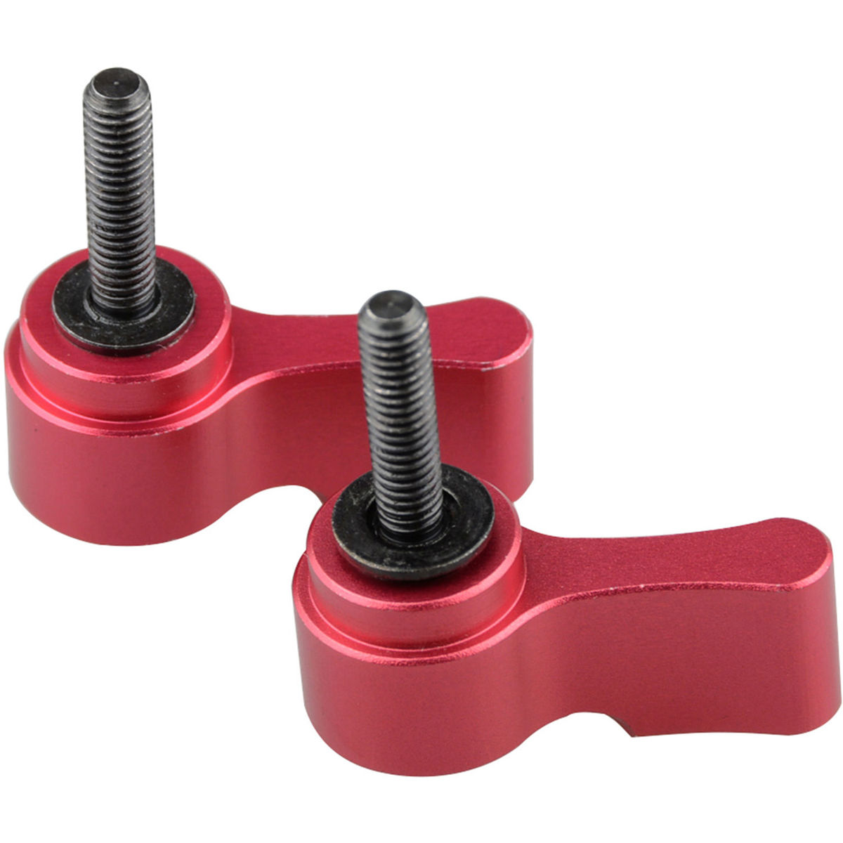 

CAMVATE M4 Male Thread Rotating Knob Adjustable Screw, 15mm Long, Red, 2-Pack