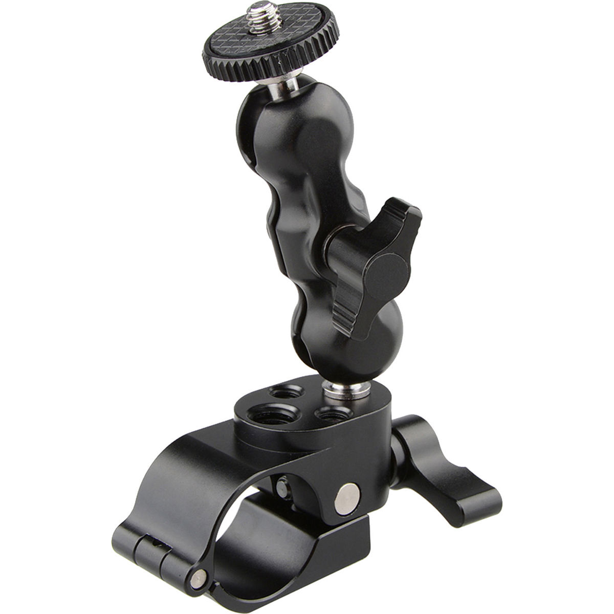 

CAMVATE 1/4" 25mm Rod Clamp 360 Degree Swivel Monitor Mount Adapter, Black Knob