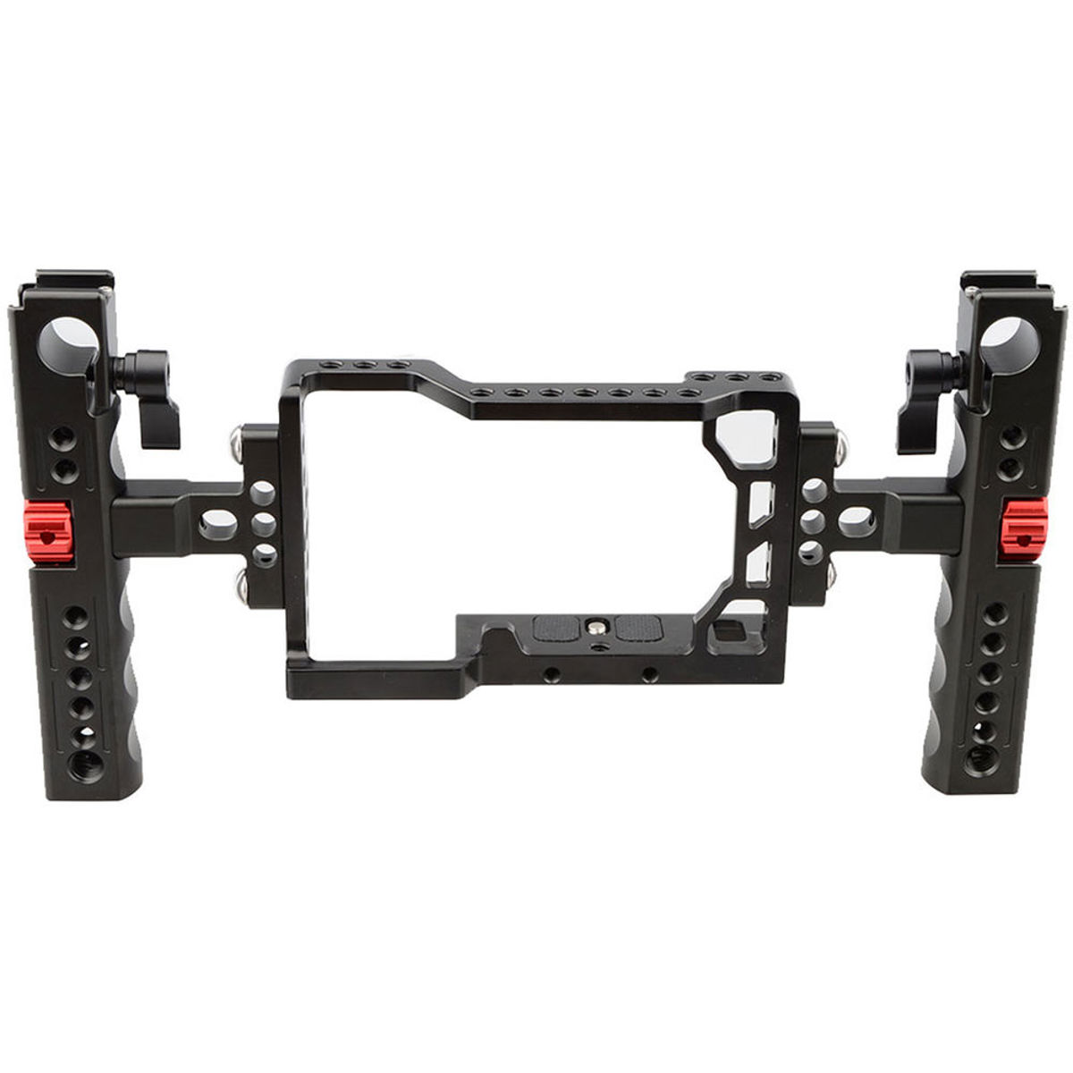 

CAMVATE Handheld Camera Cage with Two Cheese Handles for Sony A6500, Red Knob