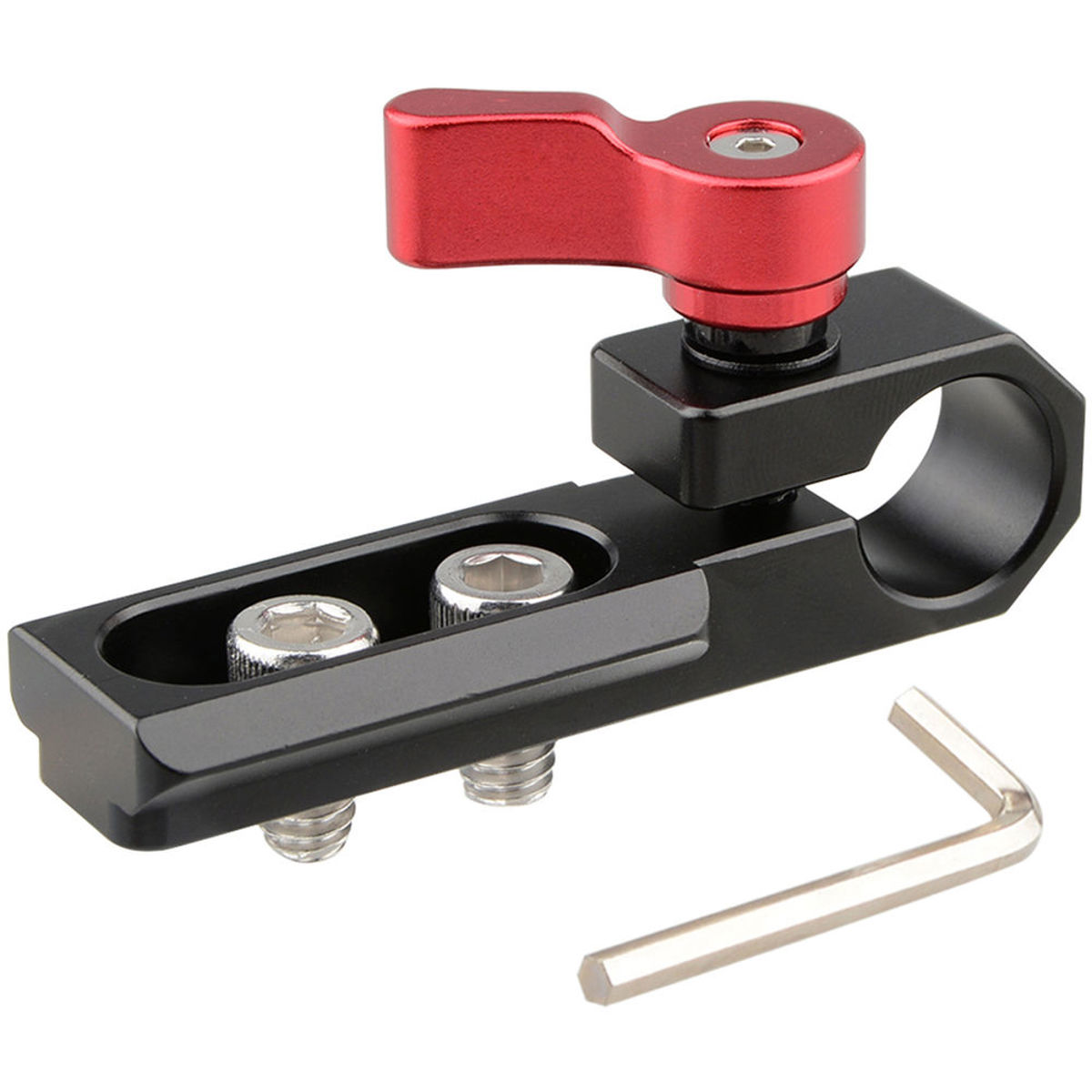 

CAMVATE Single 15mm Rod Clamp with NATO Rail, Red Wingnut