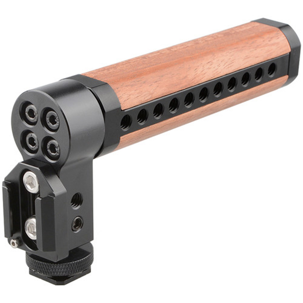 

CAMVATE Top Handle Wooden Grip with Black Cold Shoe Mount