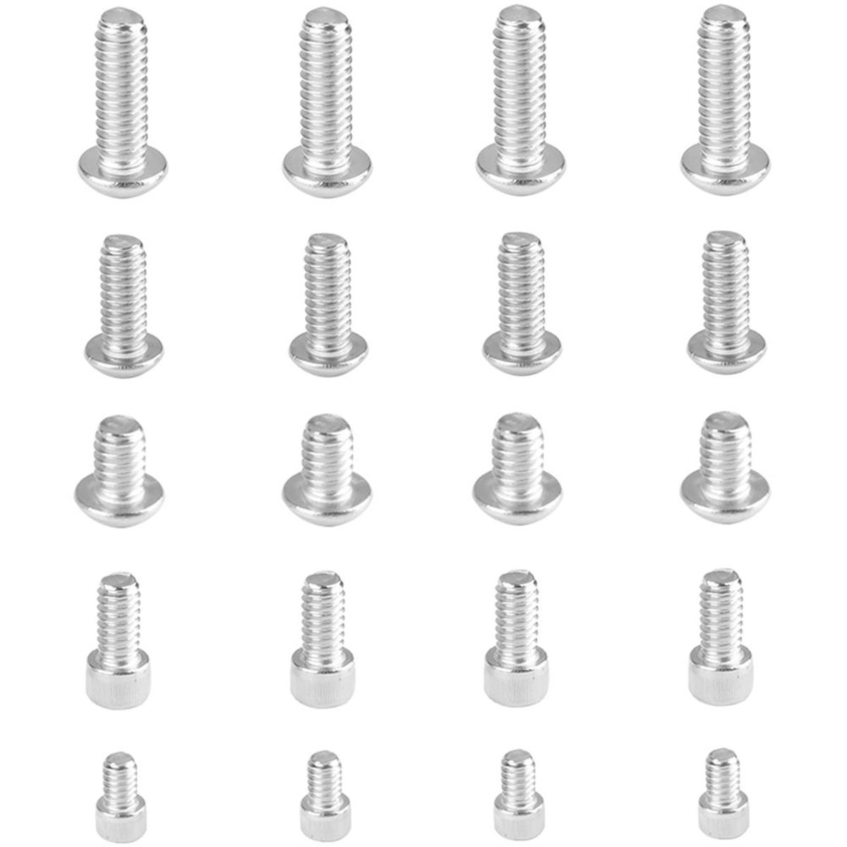 

CAMVATE 1/4"-20 Stainless Steel Hex Screw Pack Multiple Types, 20-Pack