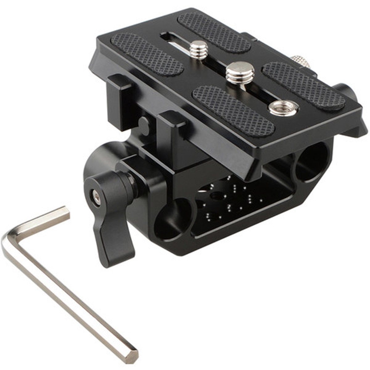 

CAMVATE Manfrotto Quick Release Baseplate Sliding Mount with 15mm Dual-Rod Clamp