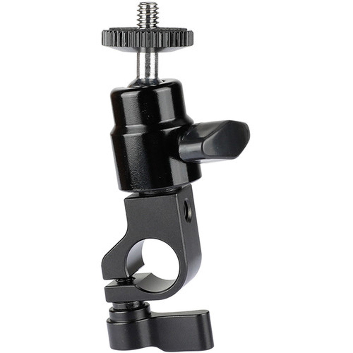 

CAMVATE 15mm Rod Clamp with Mini Ball Head Mount, Black Knob