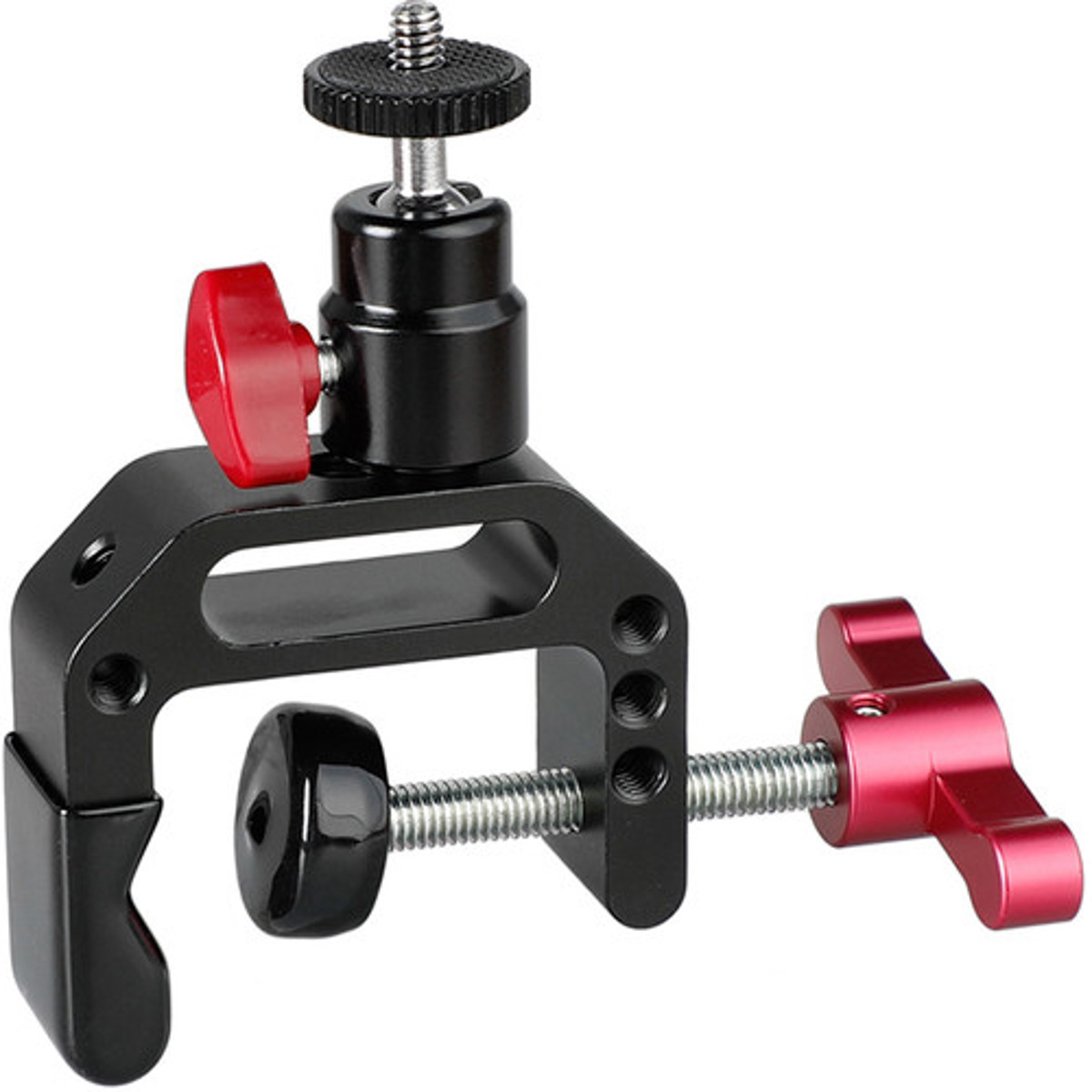 

CAMVATE C Clamp with Mini Ball Head Mount, Red Locking Knob, 4 Lbs Capacity