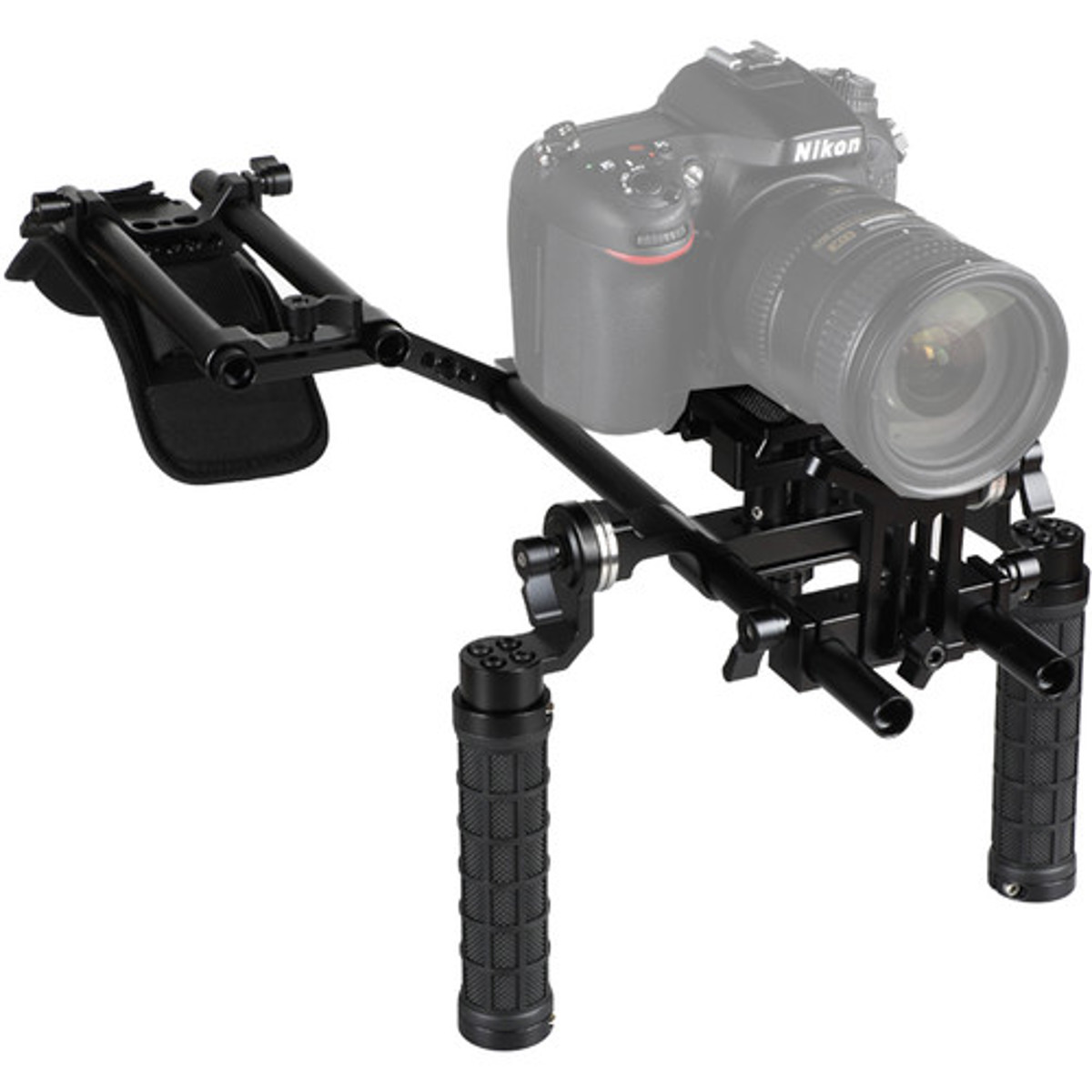 

CAMVATE Shoulder Mount Dual Rosette Handgrip Kit with QR Plate & 15mm Rod System