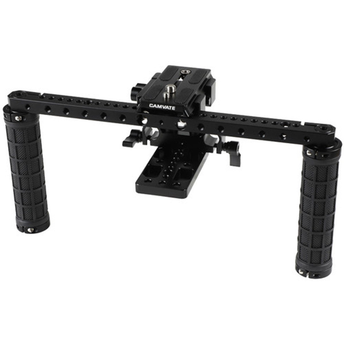 

CAMVATE DSLR Camera Support Rig with Manfrotto-Style QR Plate & Rubber Handgrip