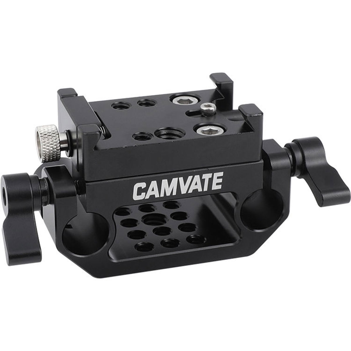 

CAMVATE Manfrotto Quick Release Adapter Baseplate with 15mm Dual Rod Clamp Base