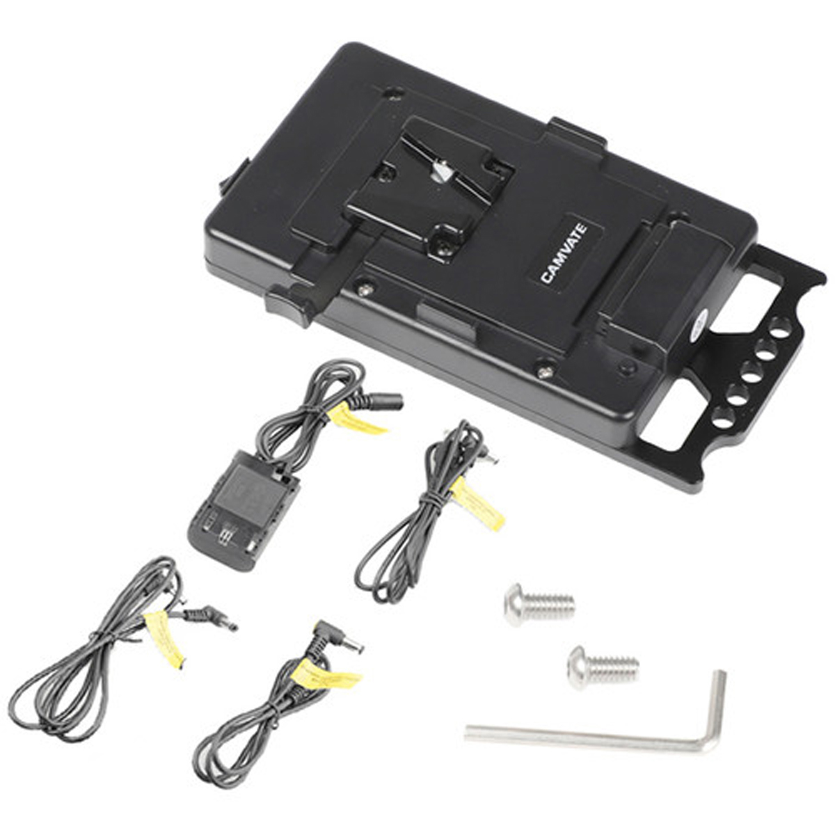 

CAMVATE Quick Release V Lock Power Supply Splitter with Battery Plate