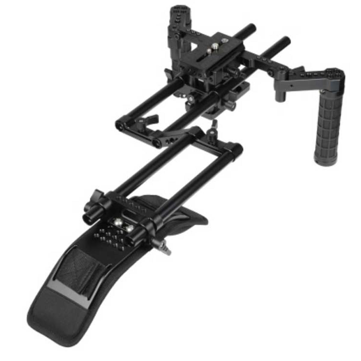 

CAMVATE Shoulder Mount Rig with Manfrotto Tripod Mount Base Plate, 2x Handgrip