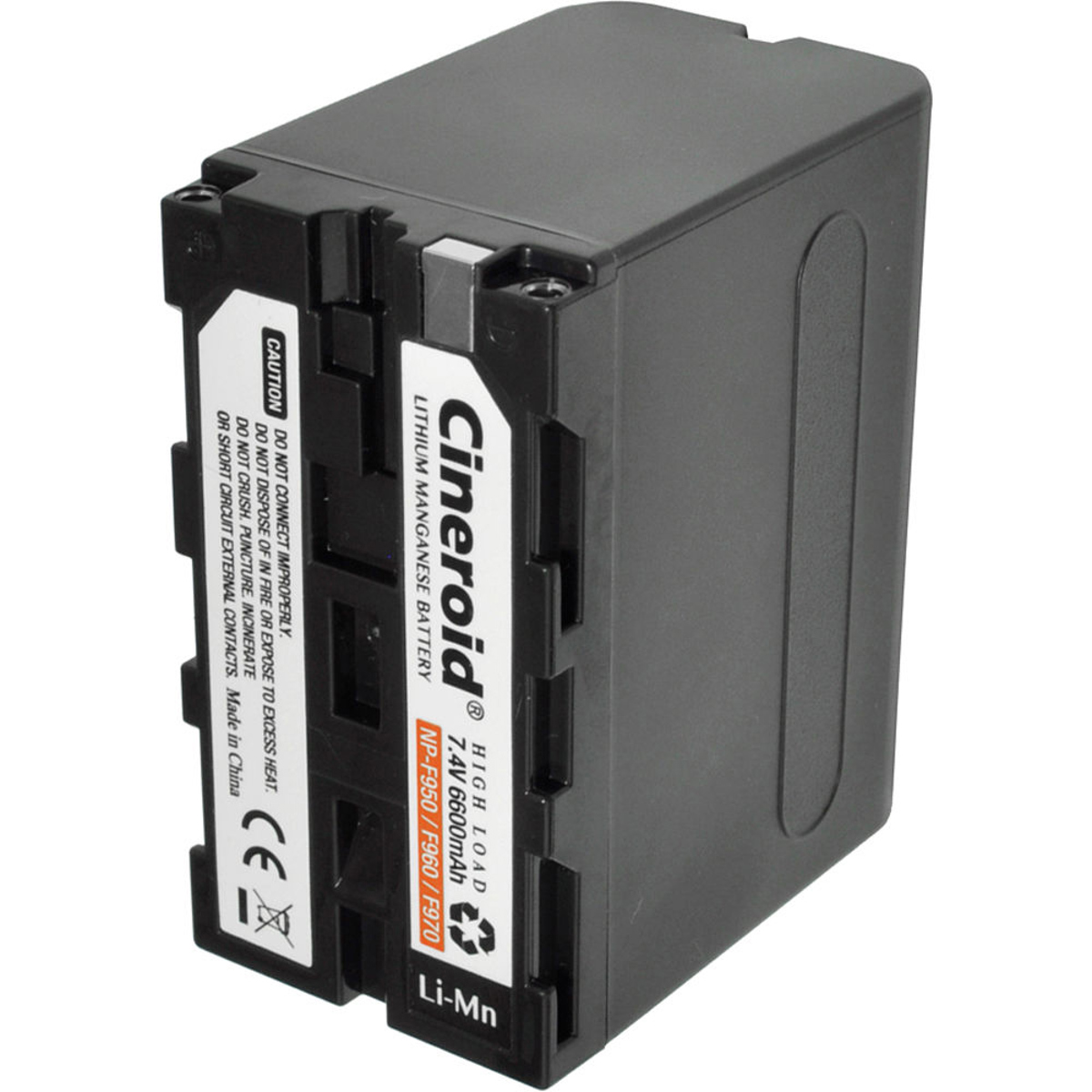 

Cineroid L-Series NP-F950 7.4V 6600 mAh Lithium-Manganese Battery