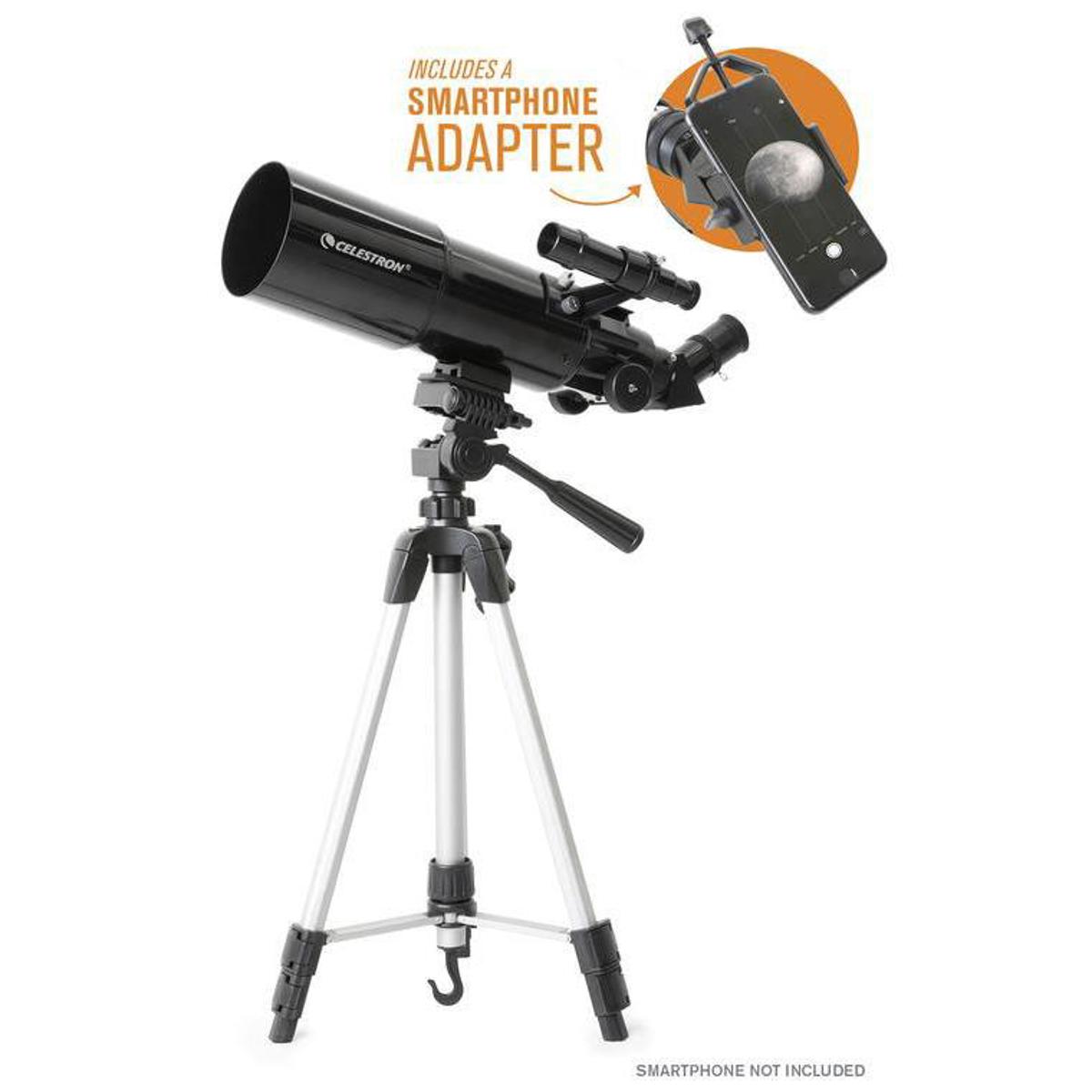 

Celestron Travel Scope 80, Portable Refractor Telescope w/Smartphone Adapter