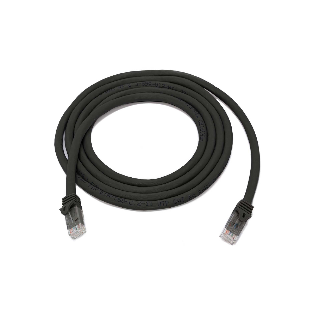 

Connectronics CAT6A 600MHz Snagless Molded UTP 10 Gigabit Ethernet Cable, Black 3'