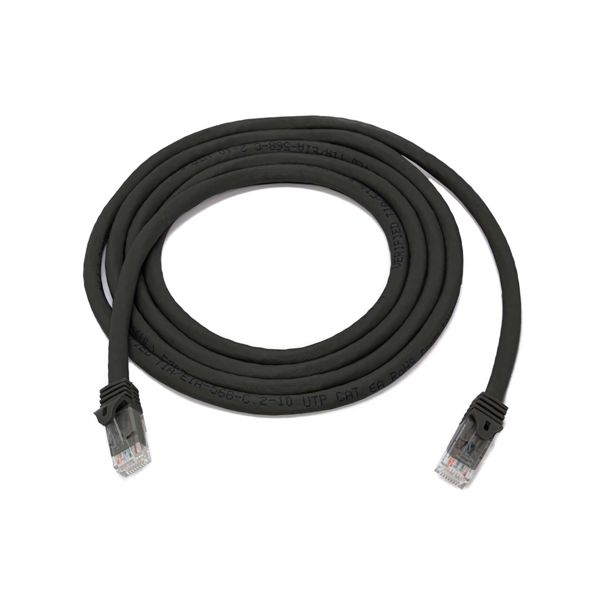 

Connectronics CAT6A 600MHz Snagless Molded UTP 10 Gigabit Ethernet Cable, Black 15'